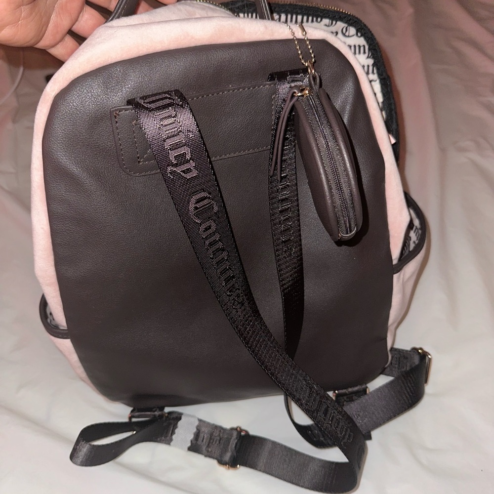 Ed Hardy Black and Light Pink Backpack